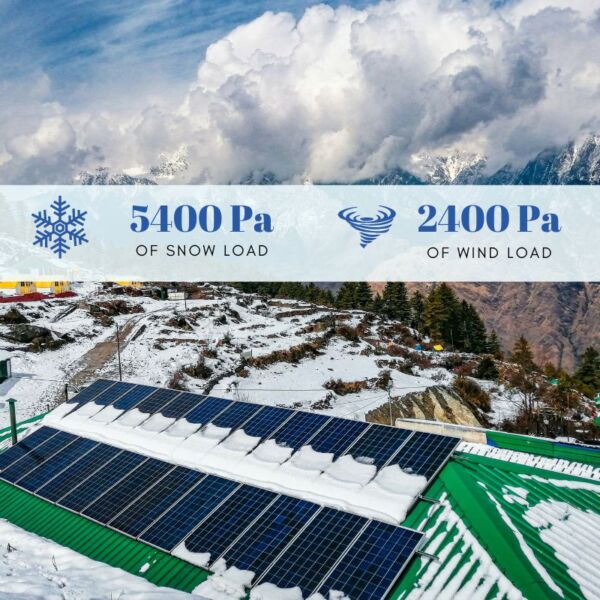 HJT solar panel snow load wind load