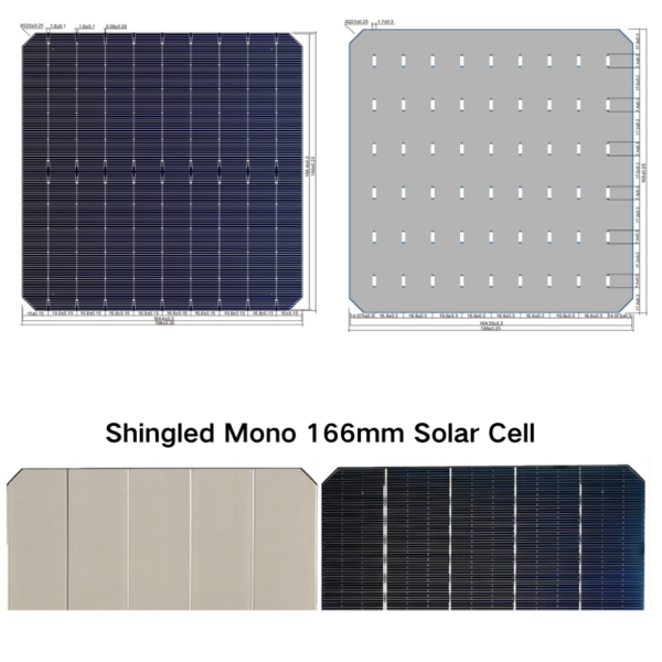 Shingled Mono 166mm PV Solar Cells